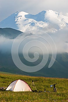 Camp in mountain