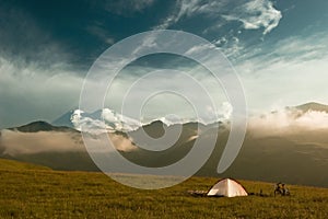 Camp in mountain