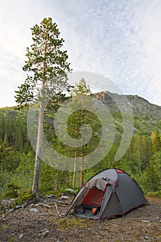 Camp at mountains