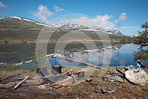 Camp near the lake