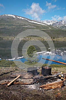 Camp near the lake