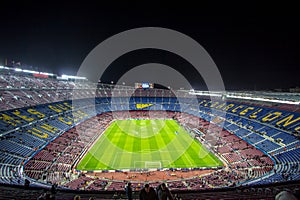 Camp Nou stadium before Champions League