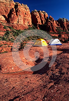 Camp on the Red Rocks, near Sedona, Arizona
