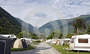 Camp site in Alps