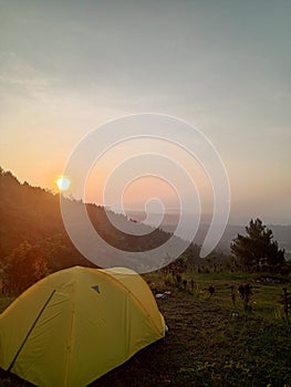 Camp on sunrise