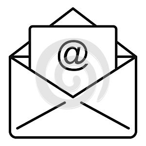 Campaign email icon, outline style