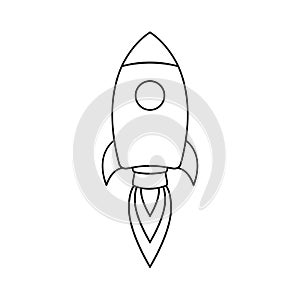 Campaign launch vector icon, rocket symbol. Modern, simple flat vector