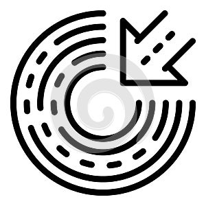 Campaign target icon, outline style