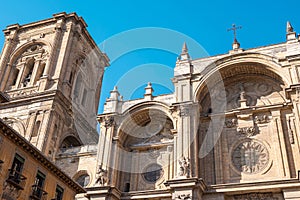 Campanario y fachada principal de la basÃÆÃÂ­lica catedral siglo XV photo