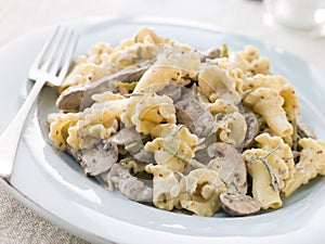 Campanelle Pasta with Beef Fillet Strips