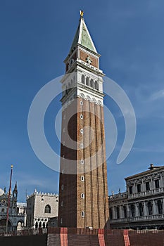 Campanila bell tower at piazza San Marco in Venezia, Venice, Italy