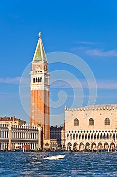 Campanila bell tower at piazza San Marco in Venice