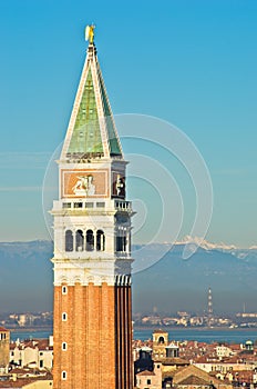 Campanila bell tower at piazza San Marco in Venice