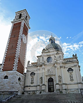 Campanile of Basilica di Monte Berico in Vicenza in Italy photo