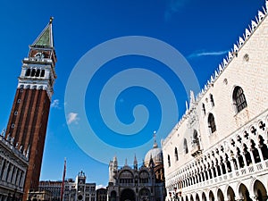 Campanile, Basilika San Marco , Doge Palace Venice photo