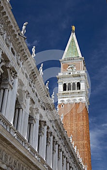Campanile with Biblioteca Nazionale Marciana, Venice / Italy photo