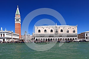 Campanile and doge palace photo