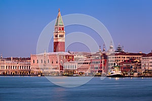 Campanile, Doges Palace and Venice Skyline in the Morning, Venice, Italy