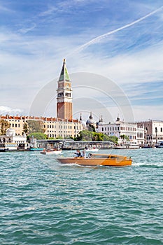 Campanile tower and Doge Palace in Venice, Italy