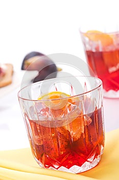 Campari cocktail in rocks photo