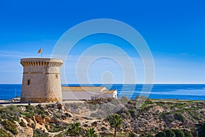 Campello Isleta or illeta Tower in Alicante