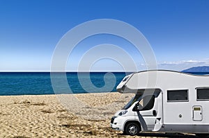 Camper on the beach