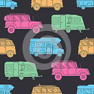 Camper Seamless Pattern