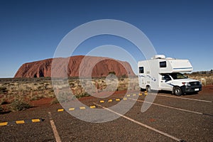 Camper and Uluru