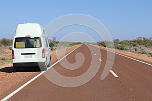 Hitop campervan Stuart Highway, Australian Outback photo