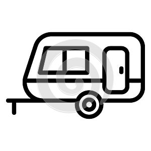 Camper van, caravan Vector Icon which can easily edit