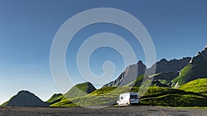 Camper Van at Col d`Aubisque photo