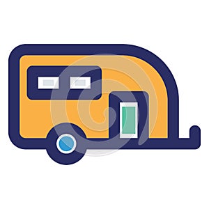 Camper van, conveyance Vector icon which can easily modify or edit