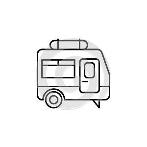 camper van outline icon. Element of summer camp icon. Premium quality graphic design. Signs and symbol collection icon for