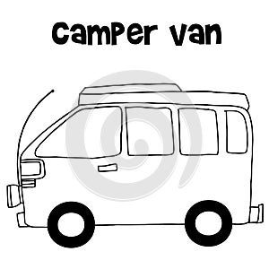 Camper van of vector illustration