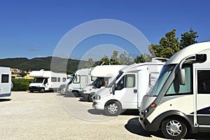 Campers at a camper site