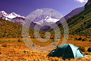 Campers on Cordillera Blanca