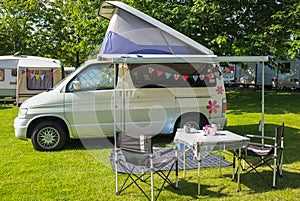 Campervan on Campsite