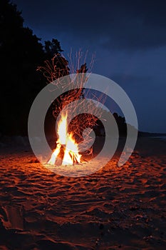 Campfire on the beach