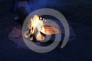Campfire at Blackhawk Campgrounds