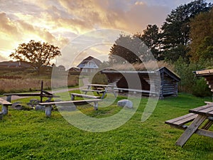 Campfire Cabin in a park in Esbjerg, Denmark