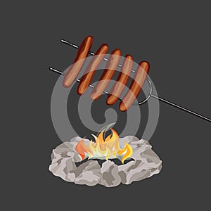 Campfire icon concept