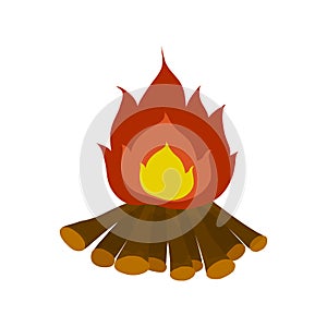 Campfire isolated illustration on white background
