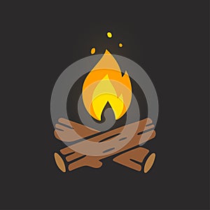 Campfire logo illustration photo
