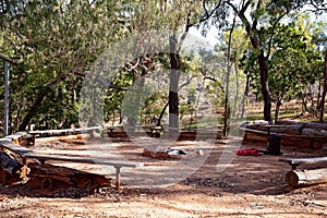 Campfire Pit And Seating For Singalongs