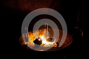 Campfire Pit with Wood Burning