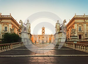 Campidoglio square in Rome, Italy