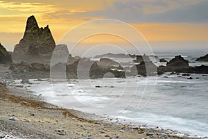 Campiecho Beach in Asturias and its incredible rocks and cliffs