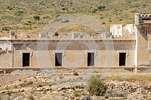 CAMPILLO DE ADENTRO, SPAIN - 13 APRIL 2019 The former Campillo Adentro police barracks between Cartagena and Mazarron in Spain, a photo