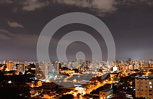 Campinas at night from above , in Brazil photo
