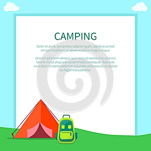 Camping Accessories Rucksack and A-frame Tent